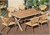 Rattan chair + 1.5m stone crystal table