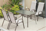 High back mesh chair + 1.5m water corrugated glass table