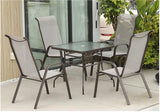 High back mesh chair + 0.8m water ripple square table